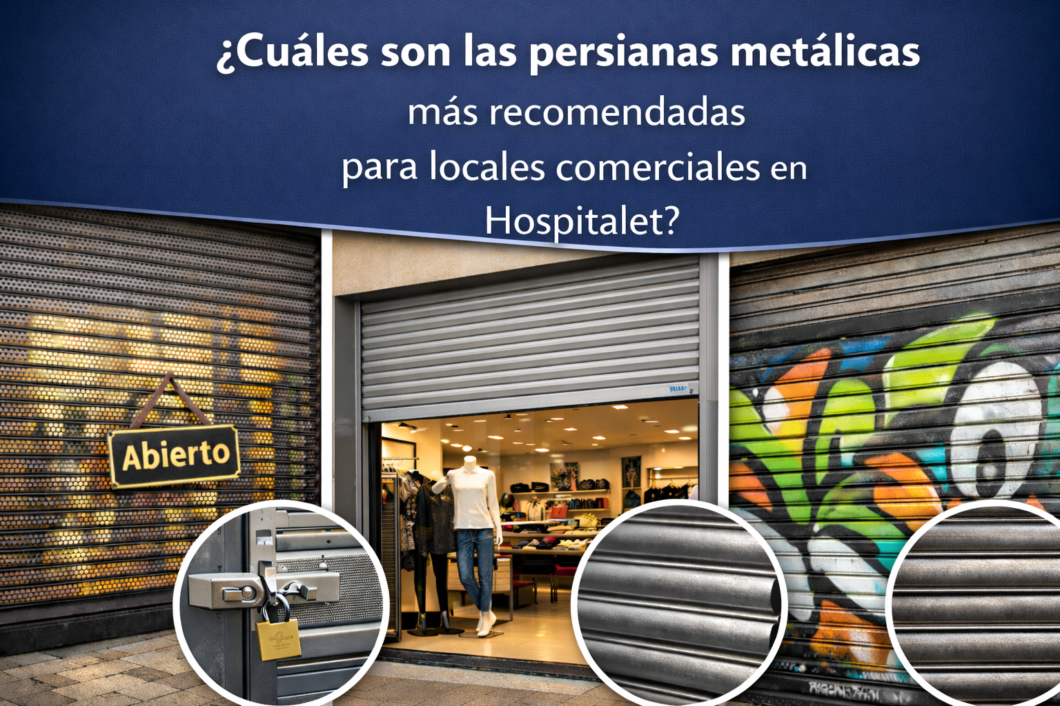 Cuales son las persianas metalicas mas recomendadas para locales comerciales Hospitalet - &iquest;Cu&aacute;les son las persianas met&aacute;licas m&aacute;s recomendadas para locales comerciales en Hospitalet de Llobregat?
