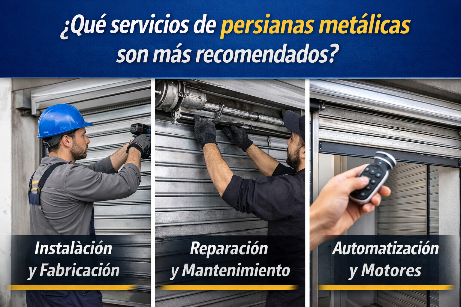 Que servicios de persianas metalicas son mas recomendados Hospitalet de Llobregat - &iquest;Qu&eacute; servicios de persianas met&aacute;licas son m&aacute;s recomendados en Hospitalet de Llobregat?