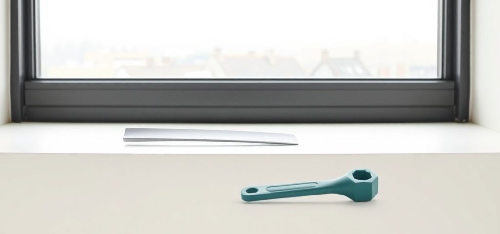 Un listón de persiana de aluminio y una llave hexagonal en un fondo blanco, reflejando la pregunta: "Cuales son los precios mas competitivos para la reparacion de persianas metalicas en Hospitalet". Un listón de persiana de aluminio y una llave hexagonal en un fondo blanco, reflejando la pregunta: "Cuales son los precios mas competitivos para la reparacion de persianas metalicas en Hospitalet".