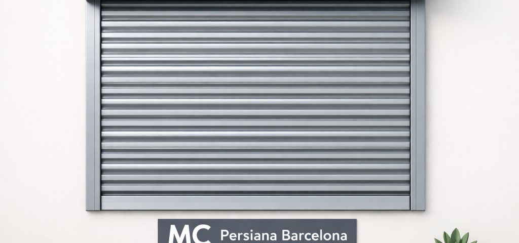 Persiana metálica comercial gris centrada sobre fondo blanco, con maceta de suculenta y base terracota, minimalista y serena. Cuales son las persianas metalicas mas recomendadas para locales comerciales en Barcelona. Persiana metálica comercial gris centrada sobre fondo blanco, con maceta de suculenta y base terracota, minimalista y serena. Cuales son las persianas metalicas mas recomendadas para locales comerciales en Barcelona.