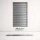 Composición minimalista con ventana y persianas metálicas; ideal para locales comerciales. Cuales son las persianas metalicas mas recomendadas para locales comerciales.